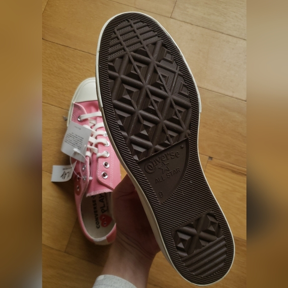 Converse Chuck PLAY Comme des Garçons pink sneakers mens 9 - Picture 2 of 9